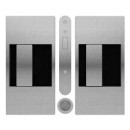 Sliding door handle sets with lock