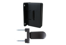 Popular black finish RAL9005 is now in the selection of glass door hinges