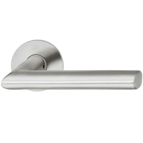 Door handle STOCKHOLM on round 2 mm rose with keyhole esc., 35-43 mm doors MRST/AISI-304 (SC)