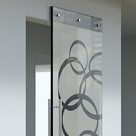 Complete kit for one glass door with concealed mechanism 80 kg, l 1100 mm