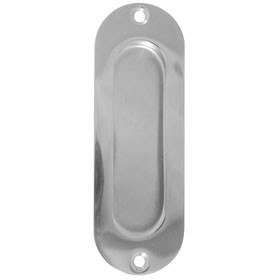 Sliding door handle, oval 40x120 mm RST