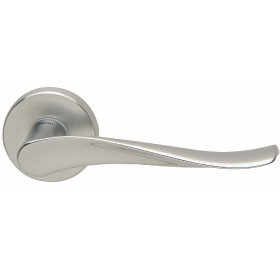 Door handle SPIN on round rose (SC)