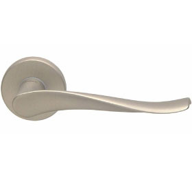 Door handle SPIN on round rose (SC)