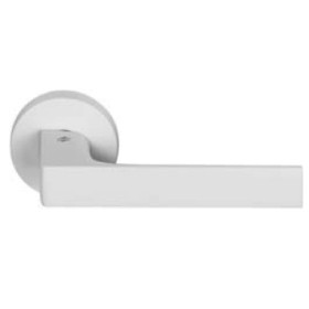 Door handle ROBOCINQUE on round rose VA/RAL9016 (E)