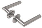 Door handle 11761 with keyhole escutheon 4x50-16 mm, 36-70 mm doors MRST/AISI-304 (SC/E)