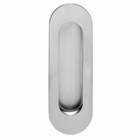 Sliding door handle, oval 120x40 mm MRST/AISI-304