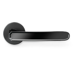 Door handle FRAME on round rose (SC)