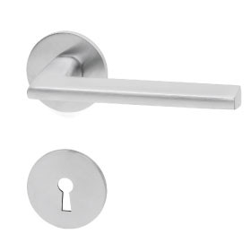 Door handle Denver with keyhole escutcheon, 38-42 mm doors HCR (SC)