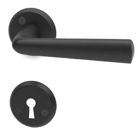 Door handle Seattle with keyhole escutcheon, 38-42 mm doors MU (SC)