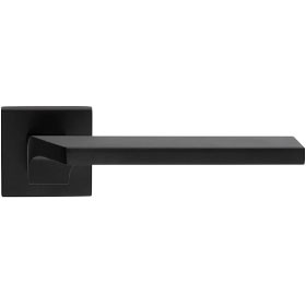 Door handle GIRO square rose MU/RAL9005 (E)