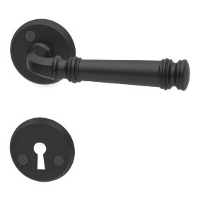 Door handle PALERMO with keyhole escutcheon, 38-42 mm doors MU (SC)