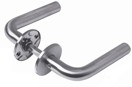 Door handle 13152 with keyhole escutcheon 4x50-16 mm, 36-70 mm doors MRST/AISI-304 (SC/E)