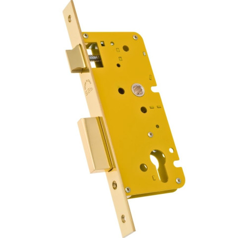 Lock case 2210 PZ 72/50 + straight striker 357 satin brass