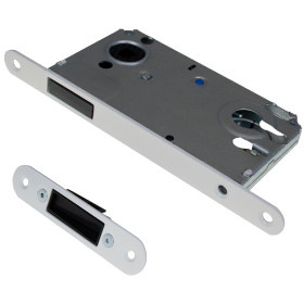 Lock case with magnetic latch B-TWIN PZ with strike plate VRR97 VA/RAL9010
