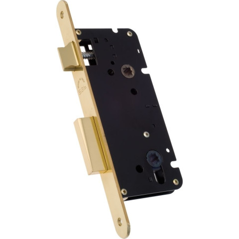 Lock case 2216T WC 90/50 + straight striker 357T satin brass