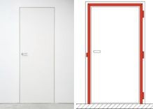 Doorsystem Xinnix X2-40 for H1 standard doors with height 1972, 2015, 2040 or 2115 mm
