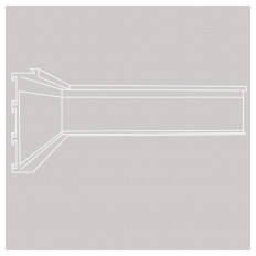 Xinnix põrandaliistu XP50-3000B nurgaühendus, 300x300 mm MU/RAL9005 (10 tk pakend)