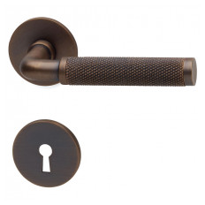 Door handle LEXINGTON with keyhole escutcheon, 38-42 mm doors BRO (SC)