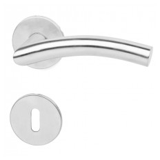 Door handle 10768 with keyhole escutcheon 4x50-19 mm, 36-70 mm doors MRST/AISI-304 (SC/E)