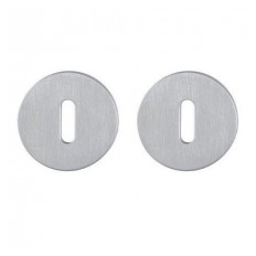 Keyhole escutcheon on round 2 mm rose, 35-45 mm doors MRST/AISI-304 (E)