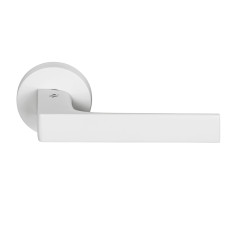 Door handle ROBOCINQUE on round rose VA/RAL9016 (E)